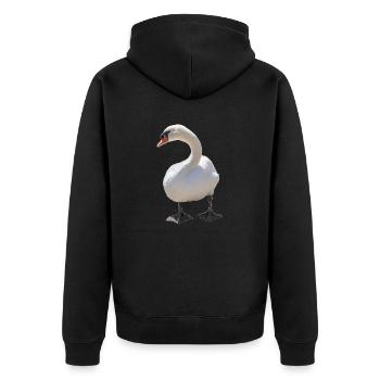 Cygne - Veste à capuche bio Premium Unisexe - noir - Dos - Nico (187cm)