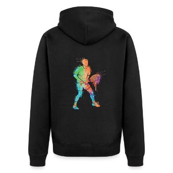 Joueur de tennis Garçons Filles Joueur de tennis Enfants - Veste à capuche bio Premium Unisexe - noir - Dos - Nico (187cm)
