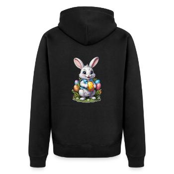 Lapin de Pâques - Veste à capuche bio Premium Unisexe - noir - Dos - Nico (187cm)