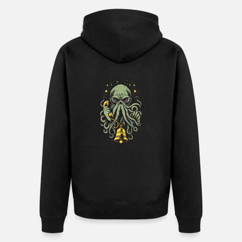 Der Ruf von Cthulhu! - Unisex Premium Bio Zip Hoodie - Schwarz