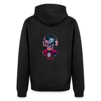 ROCK EN MUSIQUE - Veste à capuche bio Premium Unisexe - noir - Dos - Nico (187cm)