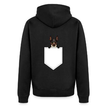 Cadeau de chien Kelpie - Veste à capuche bio Premium Unisexe - noir - Dos - Nico (187cm)