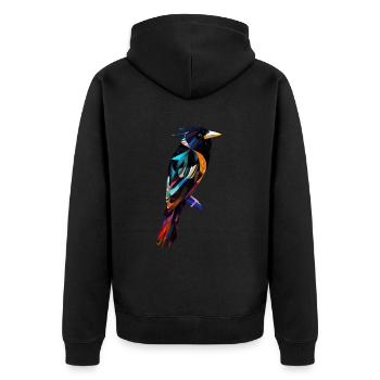Pie - Veste à capuche bio Premium Unisexe - noir - Dos - Nico (187cm)