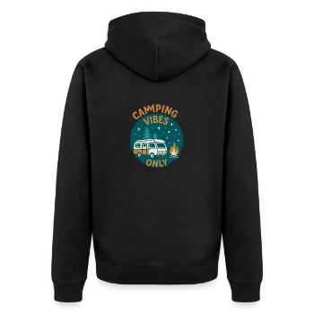 Camping Vibes Only - Leisure Design - Veste à capuche bio Premium Unisexe - noir - Dos - Nico (187cm)