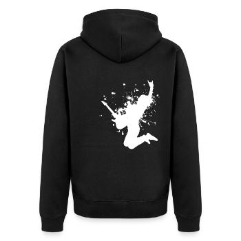 Guitar player electronic guitar Guitar - Unisex Premium Organic Zip Hoodie - black - Back - Nico (187cm)
