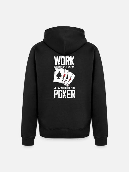 Poker - Veste à capuche bio Premium Unisexe - noir