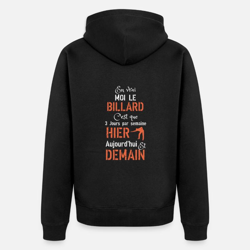 Billard - Veste à capuche bio Premium Unisexe - noir