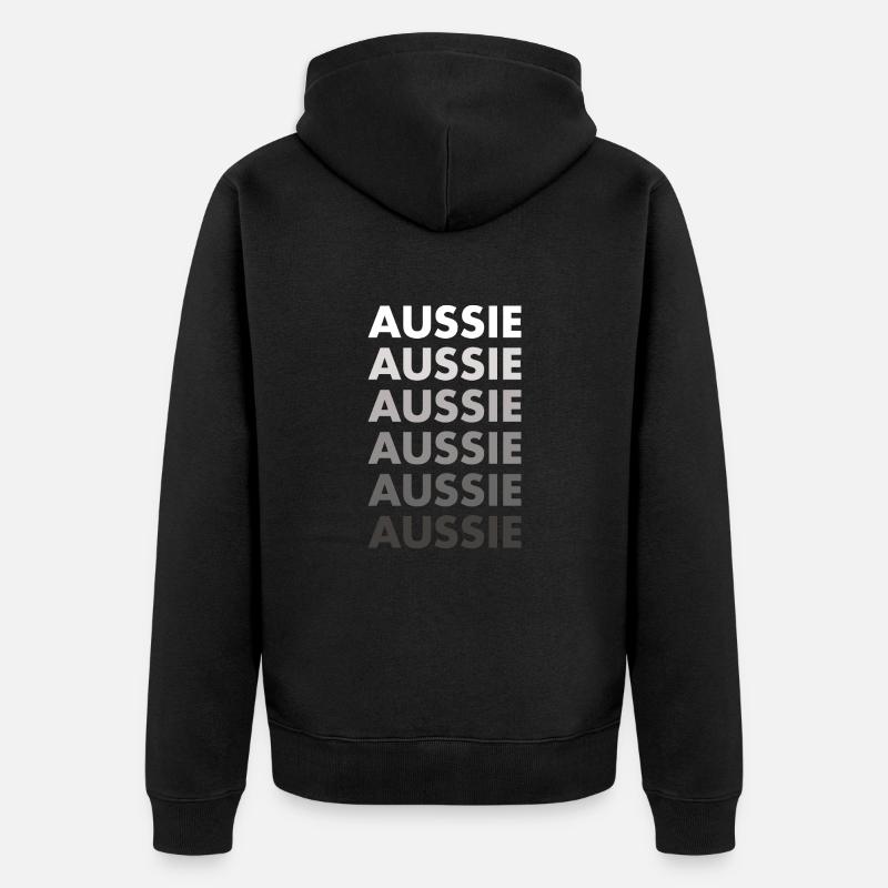 Chien Aussie - Veste à capuche bio Premium Unisexe - noir