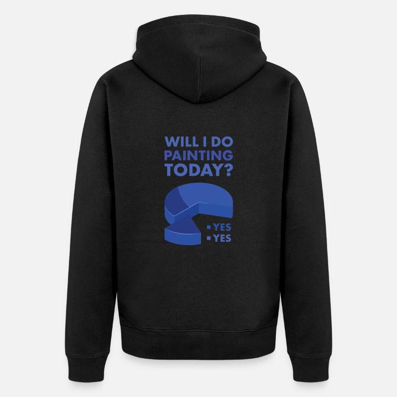Painter Will I Dance Today - Unisex Premium Bio Zip Hoodie - Schwarz