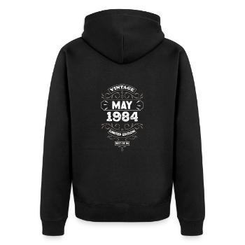 Les Legendes sont nees en Mai 1984 40th Birthday - Veste à capuche bio Premium Unisexe - noir - Dos - Nico (187cm)