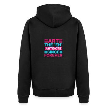 Artist Painter Graphic Art Since Forever Gift Idea - Unisex Premium Bio Zip Hoodie - Schwarz - Hinten - Nico (187cm)