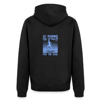 Funny XC Running Gift XC Runner Edition - Unisex Premium Organic Zip Hoodie - black - Back - Nico (187cm)