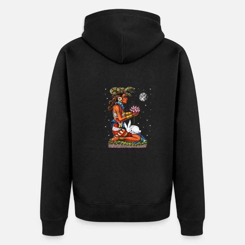 Déesse maya Ixchel - Veste à capuche bio Premium Unisexe - noir