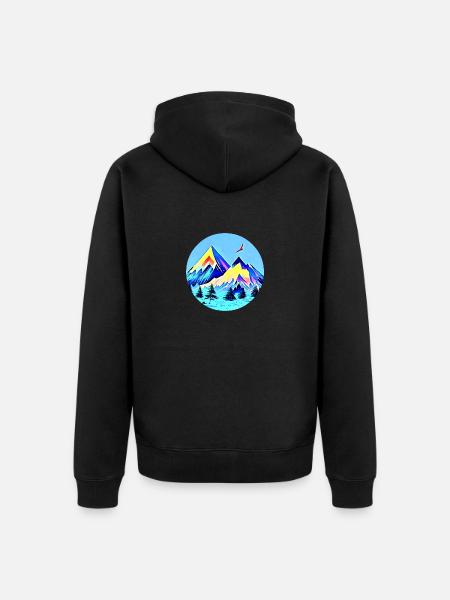 Lonely Eagle - Unisex Premium Bio Zip Hoodie - Schwarz