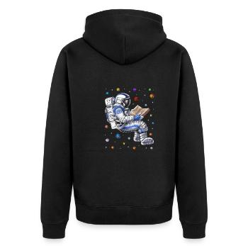 Livre de lecture d’astronaute - Veste à capuche bio Premium Unisexe - noir - Dos - Nico (187cm)