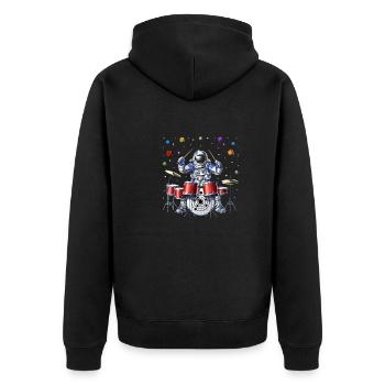 Batteur d’astronaute - Veste à capuche bio Premium Unisexe - noir - Dos - Nico (187cm)