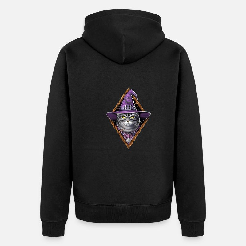 Sorcière du chat - Veste à capuche bio Premium Unisexe - noir