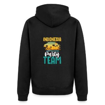 Équipe du Parti indonésien - Veste à capuche bio Premium Unisexe - noir - Dos - Nico (187cm)