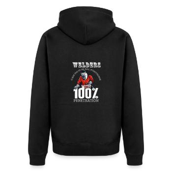 soudeur Soudage drôle 100% pénétration - Veste à capuche bio Premium Unisexe - noir - Dos - Nico (187cm)