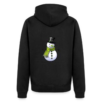 bonhomme de neige hiver neige - Veste à capuche bio Premium Unisexe - noir - Dos - Nico (187cm)