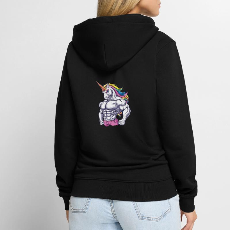 Gym Einhorn Unisex Premium Bio Zip Hoodie