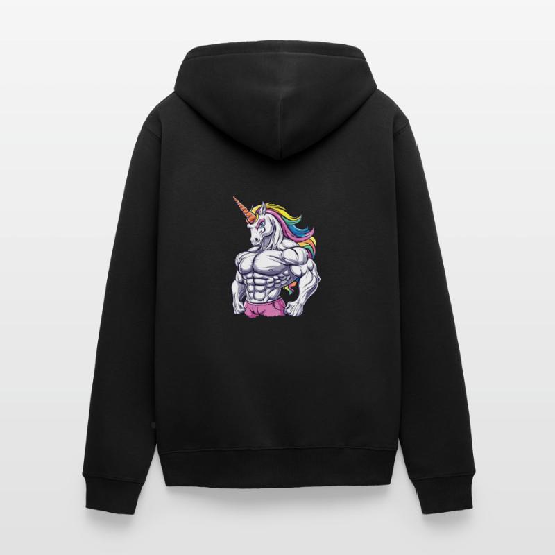 Gym Einhorn Unisex Premium Bio Zip Hoodie