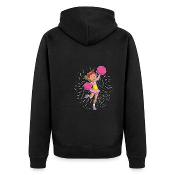 Cheerleading Cheerleader - Unisex Premium Organic Zip Hoodie - black - Back - Nico (187cm)