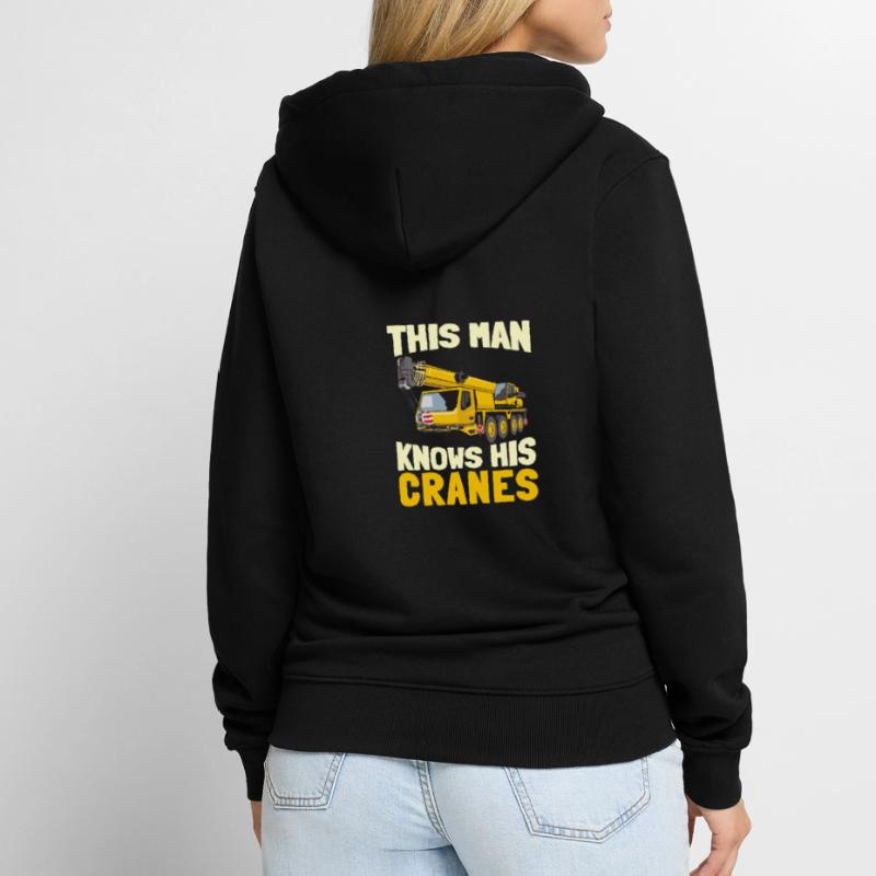 Crane Construction Crane Crane Operator Crane Operator Unisex Premium Organic Zip Hoodie