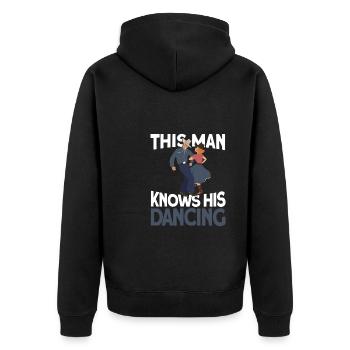 Line Dance Line Dancing - Unisex Premium Organic Zip Hoodie - black - Back - Nico (187cm)