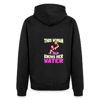 Waterpolo - Veste à capuche bio Premium Unisexe - noir - Dos - Nico (187cm)