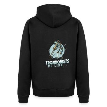 Trombone - Veste à capuche bio Premium Unisexe - noir - Dos - Nico (187cm)