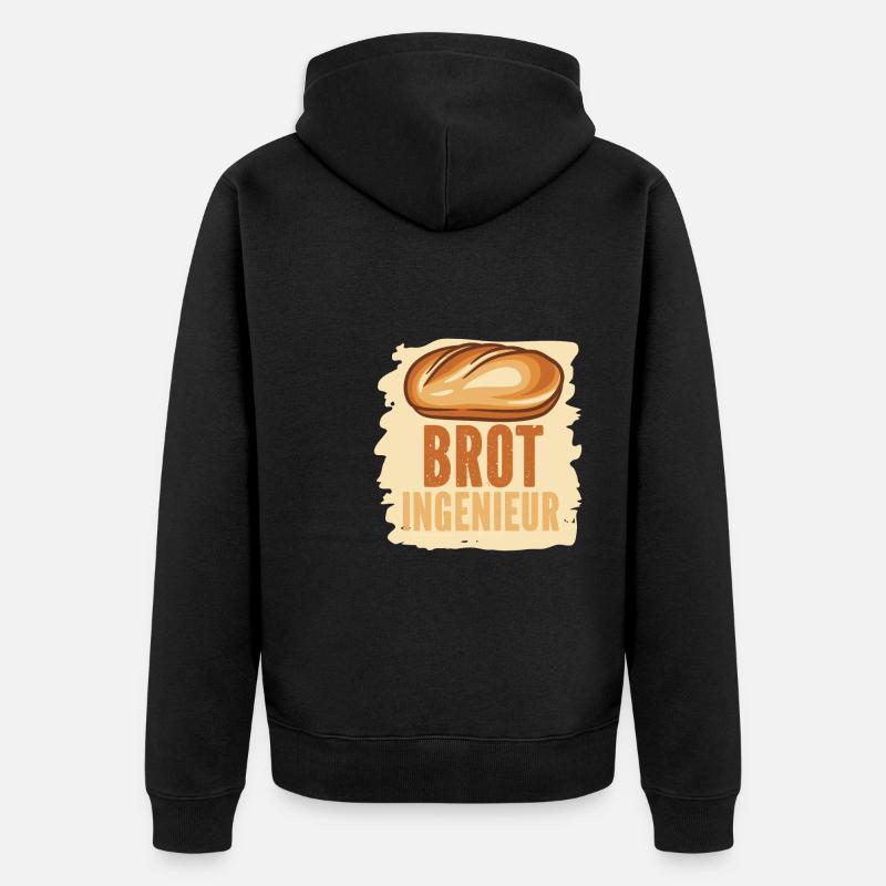 Bäcker Backen Konditor - Unisex Premium Bio Zip Hoodie - Schwarz