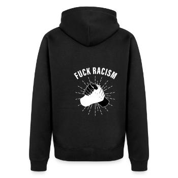 Lutte contre le racisme - Veste à capuche bio Premium Unisexe - noir - Dos - Nico (187cm)