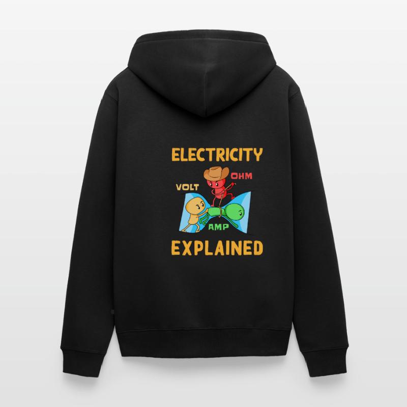 Electrician Electrical Engineer Electronics Technician Unisex Premium Organic Zip Hoodie