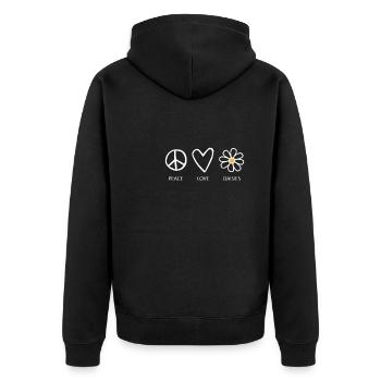 Hobby Jardinier Jardinier Jardinier Daisy - Veste à capuche bio Premium Unisexe - noir - Dos - Nico (187cm)