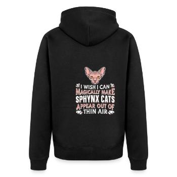 Sphynx Chat - Veste à capuche bio Premium Unisexe - noir - Dos - Nico (187cm)