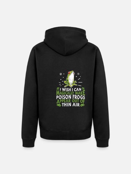 Frog Frogs Amphibian - Unisex Premium Organic Zip Hoodie - black
