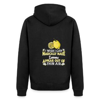 Citron Agrumes Lime - Veste à capuche bio Premium Unisexe - noir - Dos - Nico (187cm)