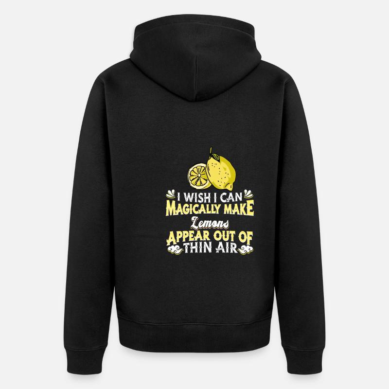 Citron Agrumes Lime - Veste à capuche bio Premium Unisexe - noir