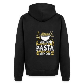 Pâtes Pâtes Plats Pâtes Spaghetti - Veste à capuche bio Premium Unisexe - noir - Dos - Nico (187cm)