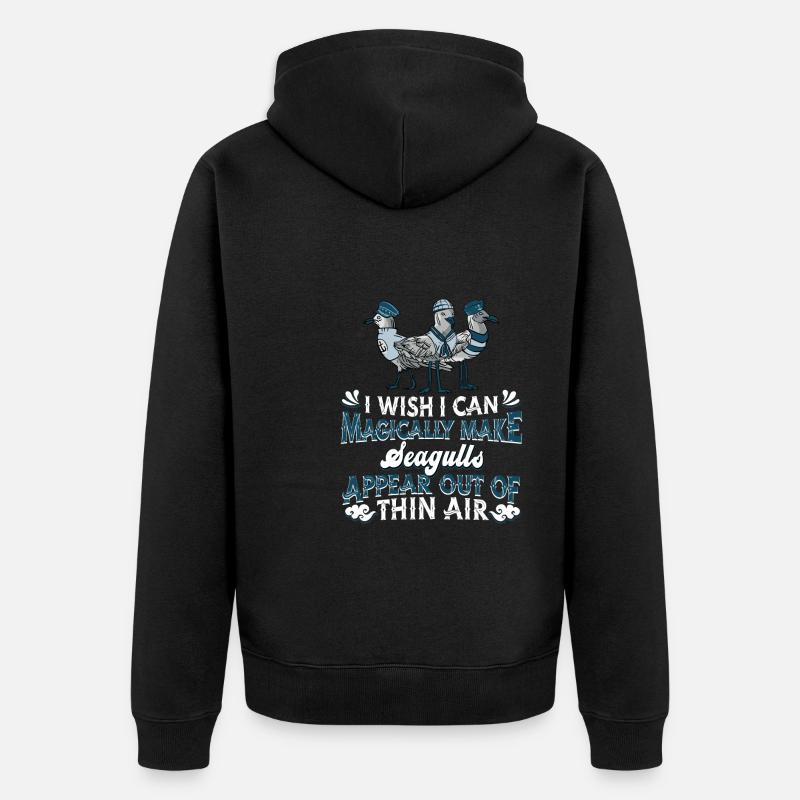 Möwe Seemöwe - Unisex Premium Bio Zip Hoodie - Schwarz