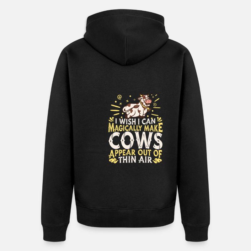Vaches d’élevage Vaches - Veste à capuche bio Premium Unisexe - noir