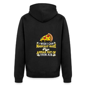 Pizza - Veste à capuche bio Premium Unisexe - noir - Dos - Nico (187cm)