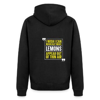 Citron Agrumes Lime - Veste à capuche bio Premium Unisexe - noir - Dos - Nico (187cm)