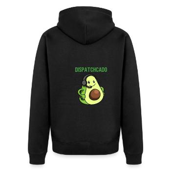 Emergency dispatcher 112 Ambulance Fire Brigade - Unisex Premium Organic Zip Hoodie - black - Back - Nico (187cm)
