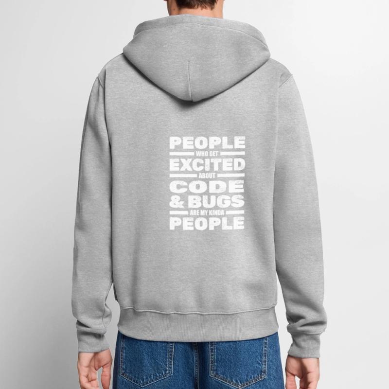 Programmierer Coder Software Entwickler Unisex Premium Bio Zip Hoodie