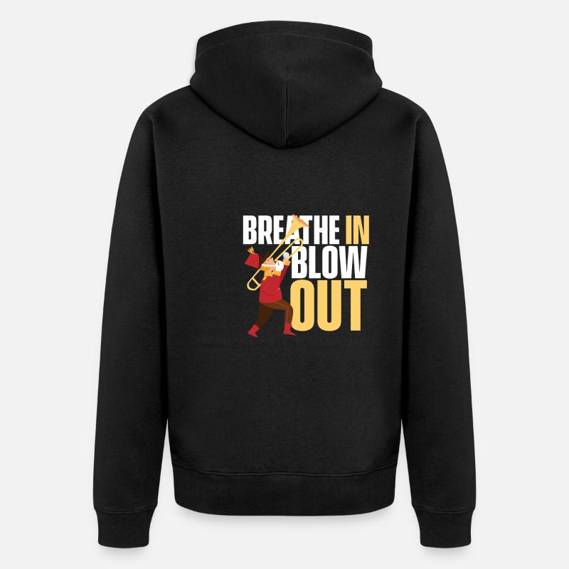 Trombone - Veste à capuche bio Premium Unisexe - noir