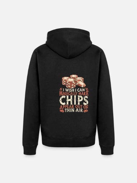 Poker Poker Player Texas Holdem - Unisex Premium Organic Zip Hoodie - black