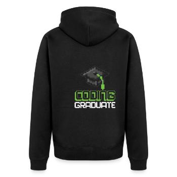 Programmeur Coder Développeur de logiciels - Veste à capuche bio Premium Unisexe - noir - Dos - Nico (187cm)