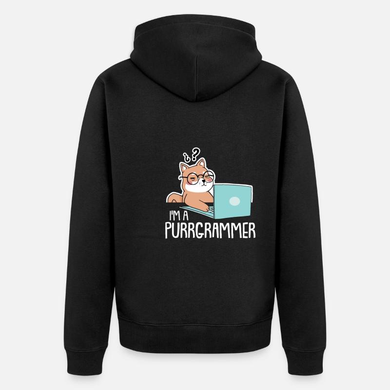 Programmierer Coder Software Entwickler - Unisex Premium Bio Zip Hoodie - Schwarz